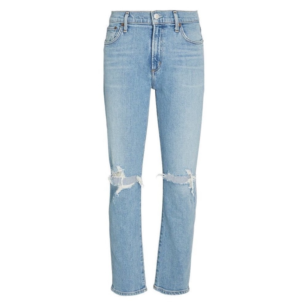 Agolde Toni Light Wash Denim Distressed Jeans Size 24 - Picture 13 of 15